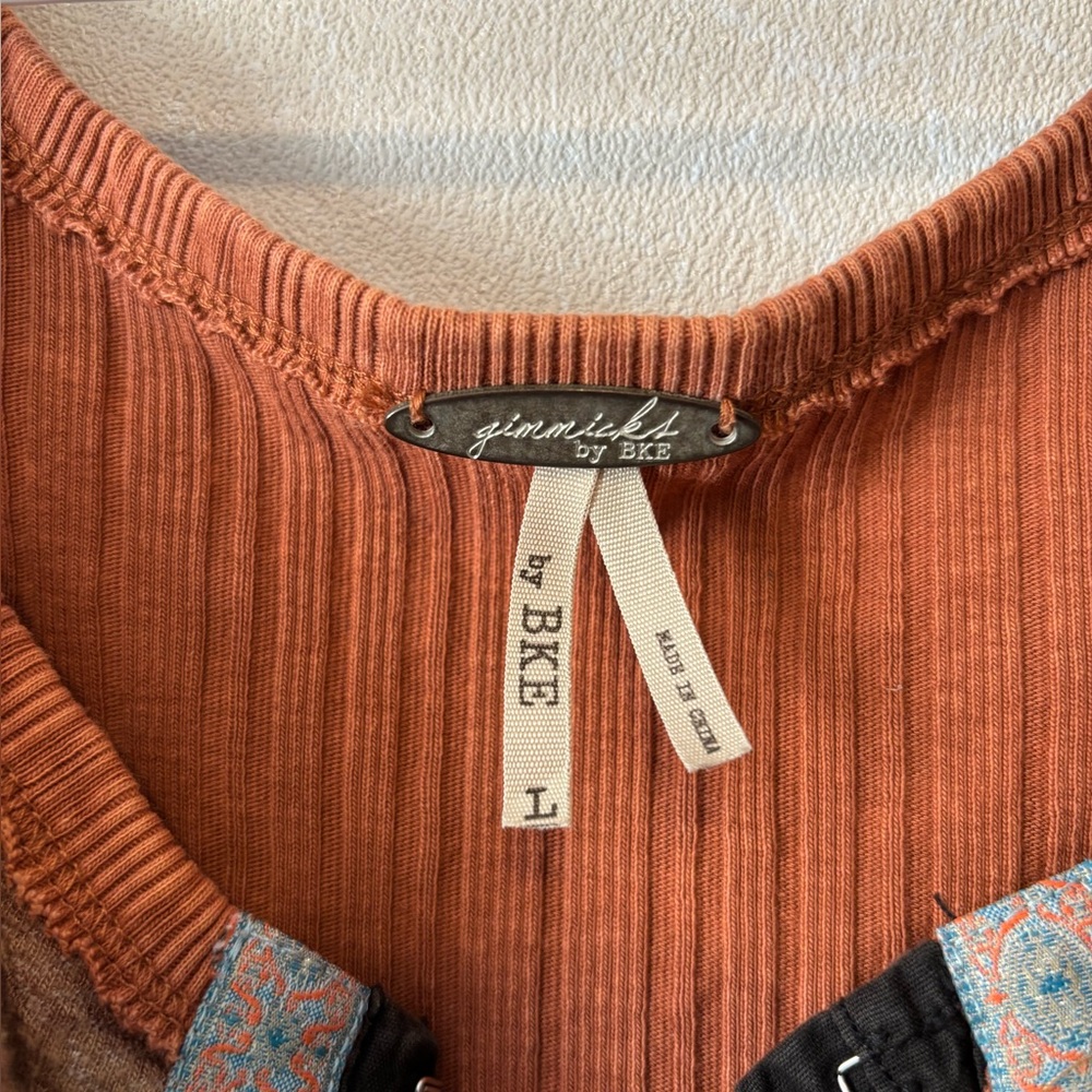 BKE | Gimmicks | Multicolor Patchwork Long Sleeve… - image 4